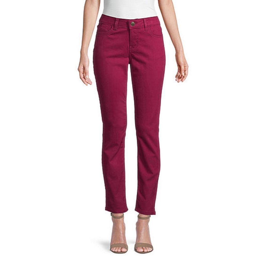 Liz Claiborne Womens Mid Rise Skinny Fit Jean